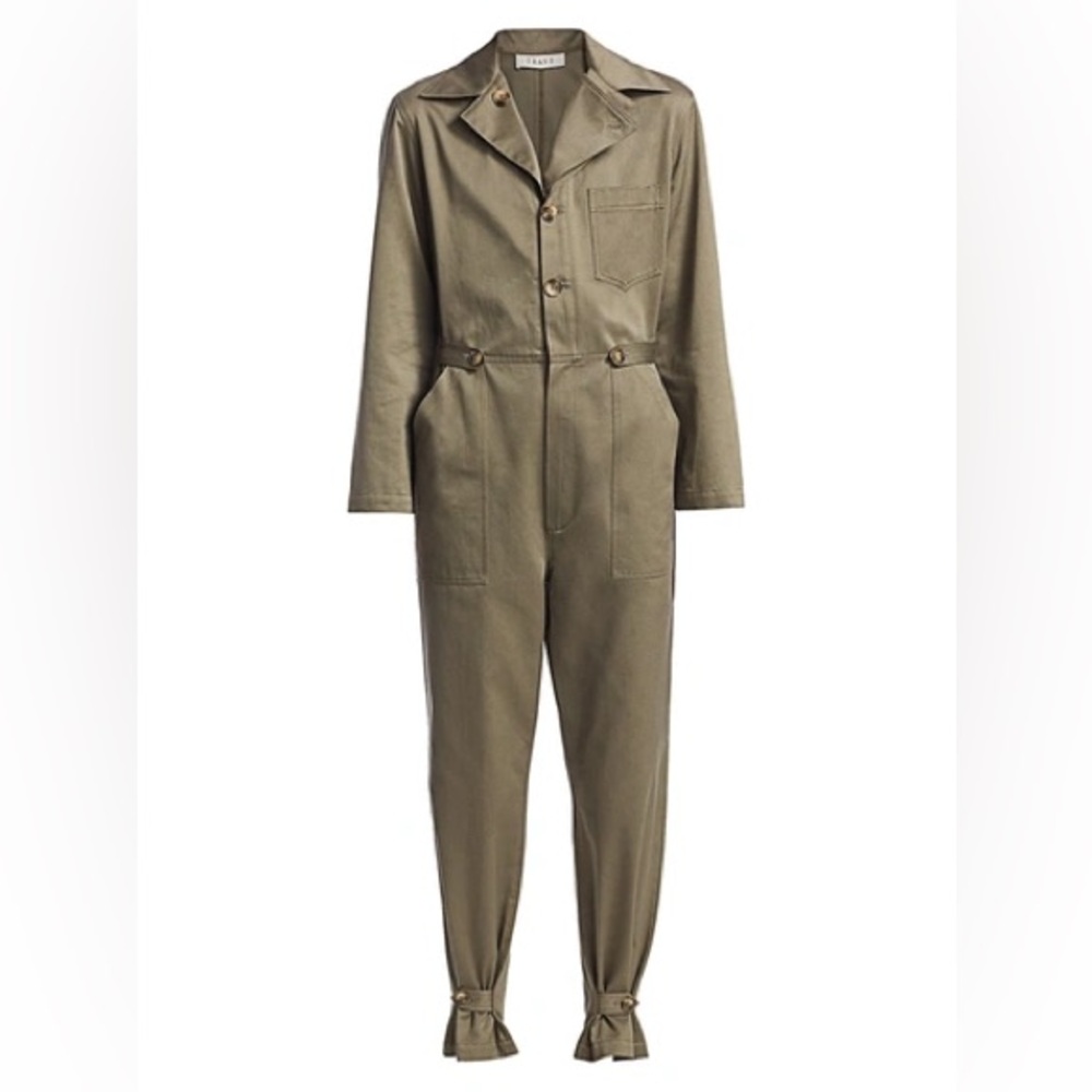 Trave  GISELLE ARMY CARGO JUMPSUIT IN GREEN FIELDS